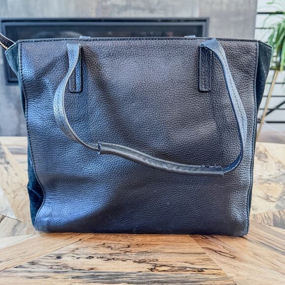 Kate Spade New York, Spencer Court Archie Tote, Black Pebbled Leather & Suede - Picture 12 of 12